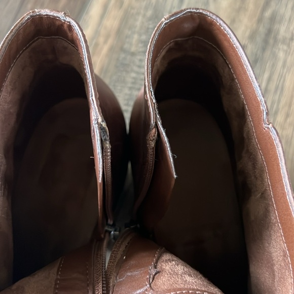 Clark’s Women’s Addiy Zora Leather Booites 1.5” Heel Ankle Boots Brown Size 8.5 - Picture 12 of 15